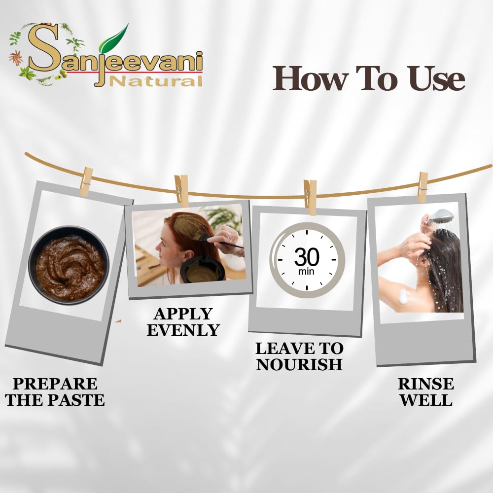 Sanjeevani Natural  Shikakai Powder for Hair  - Nourishes the Scalp - Boost Hair Growth - 4 x 25 g  - 100 Grams Total