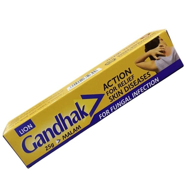 Lion Gandhak Malam - Action for Relief Skin Diseases - For Fungal Infection - 25g