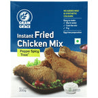 Grain N Grace Instant Fried Chicken Mix - Pepper Spicy Treat   - No added MSG & Synthetic Colours  - Egg Free Preparation  - 200g