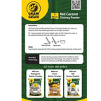 Grain N Grace 1 Minute Red Coconut Chutney Powder - No Added Colours, Flavours & Preservatives - 50 g