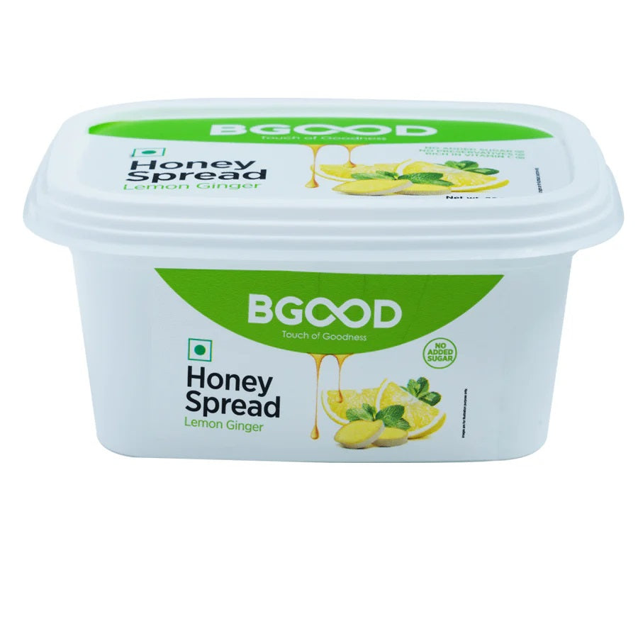 BGood Lemon Ginger Honey Spread - No Sugar Added,  No Preservatives, No Fat - All Natural Ingredients - Supports Body Immunity - Fights Cold & Flu - Aids in Digestion - 250 grams
