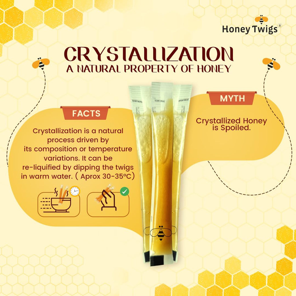 Honey Twigs Himalayan Pure Honey - Best Ingredients, High Quality & No Added Sugar - 30 x 8 g