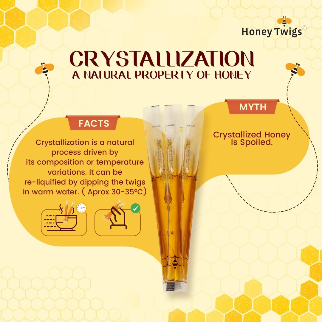 Honey Twigs  Cinnamon Infused Honey - Best Ingredients, High Quality & No Added Sugar - 30 x 8 g