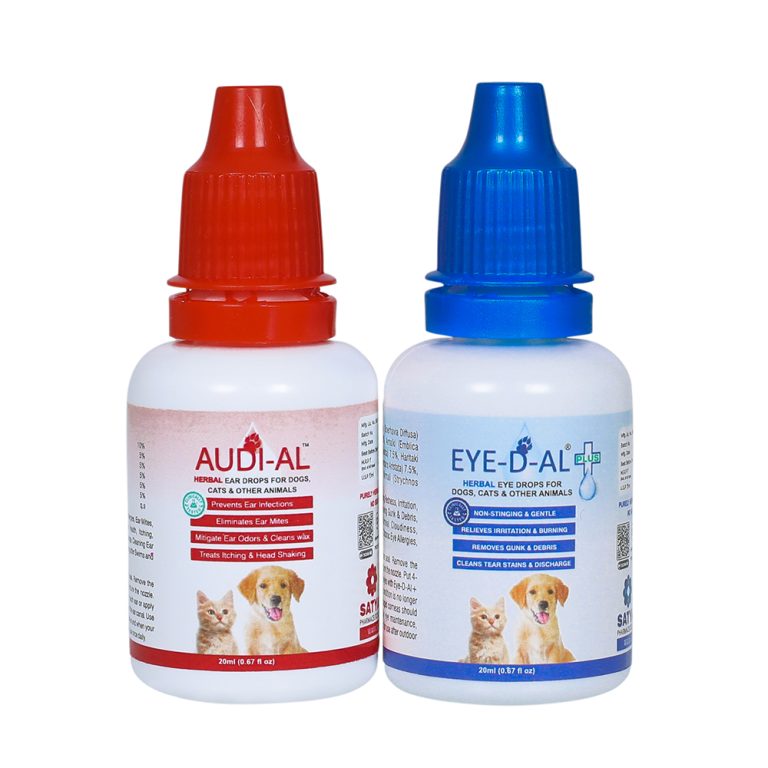 Eye-D-Al Plus and Audi Al 2x20 ml - 100% Ayurvedi and Natural - No Side Effects - Safe for All Animals of All Breeds and All Ages