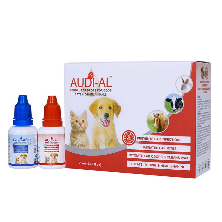 Eye-D-Al Plus and Audi Al 2x20 ml - 100% Ayurvedi and Natural - No Side Effects - Safe for All Animals of All Breeds and All Ages