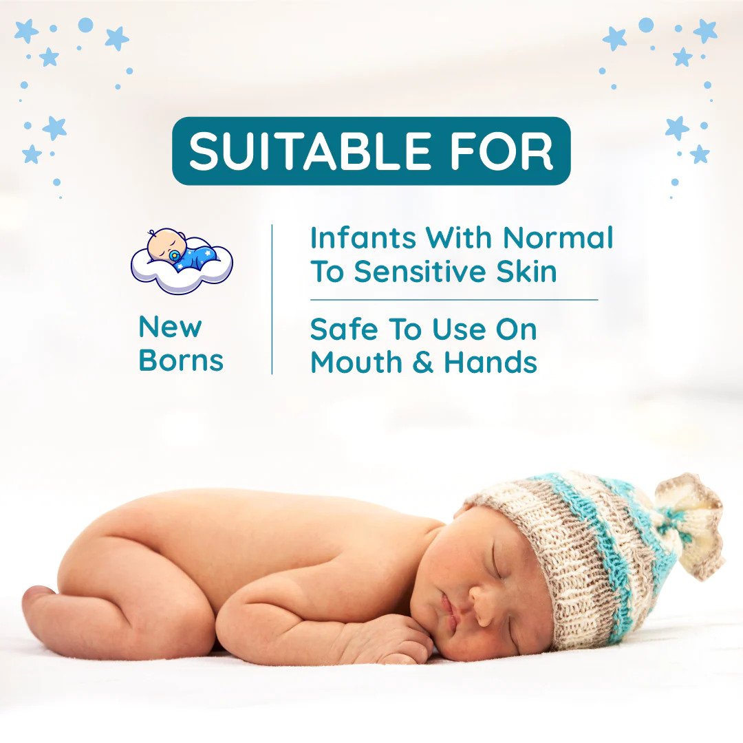 Mother Sparsh 99% Pure Water Unscented Baby Wipes - Extra Gentle - 3x Thicker - Paraben & Alcohol Free - Suitable for Face, Hand & Body - 40 Water Wipes