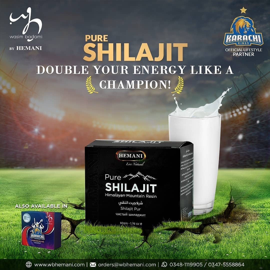 Hemani Pure Shilajit Himalayan Resin - Natural Supplements for Stamina and Energy - Antioxidant and Vitamin Supplement - Found Primarily in The Rocks of the Himalayas - 50 gm
