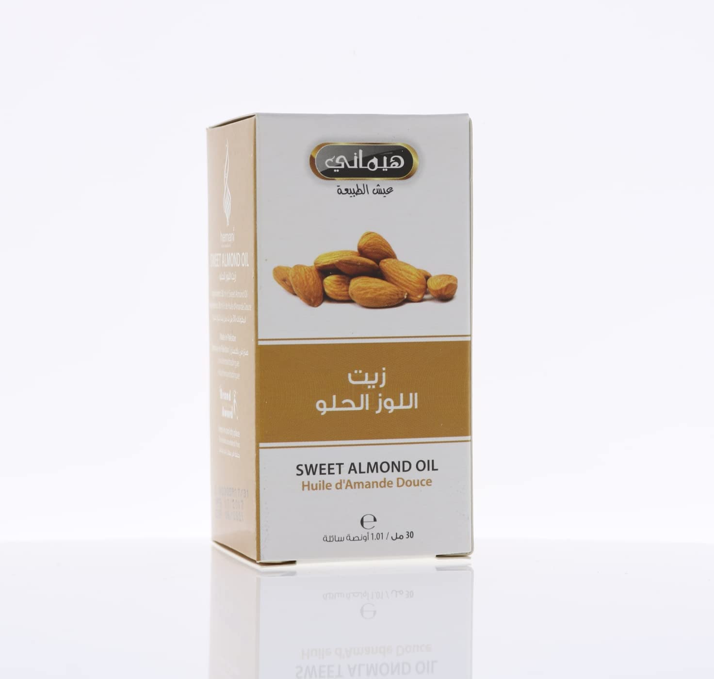 Hemani Herbal Oil 30ml Sweet Almond Source of vitamin E Helps Prevent Wrinkles & Fine Lines - Reduce Muscle Pain - Moisturizes the skin