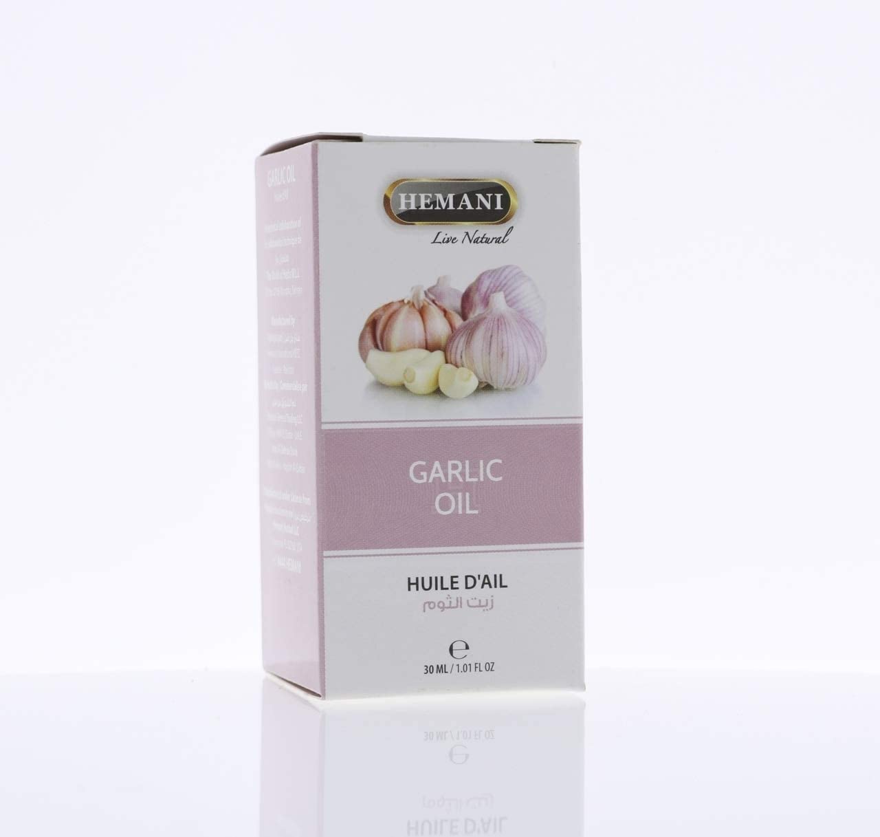 Hemani Herbal Oil 30ml Garlic Help in Reducing Cholesterol And Triglycerides Supports A Healthy Heart Aids in Relieving Ear Infections Natural Mosquito Repellant