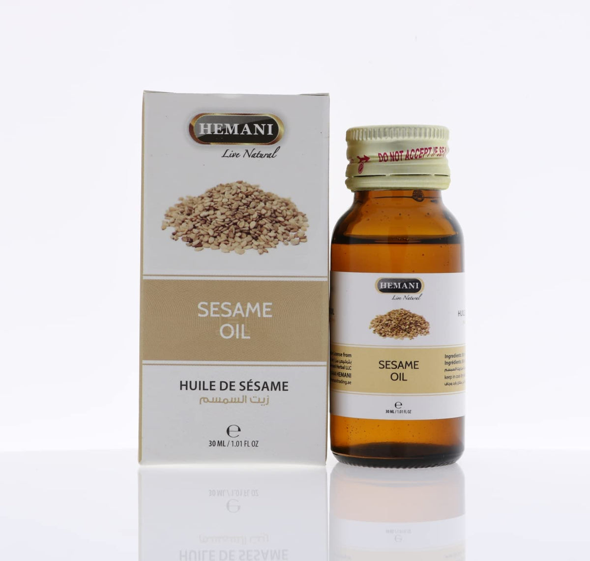Hemani Herbal Oil 30ml - Sesame Fighting Against Common Skin Fungi Useful During Sinuses And MigrainesHelps Maintain Cholesterol Level