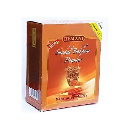 Hemani Sandal Bakhour Aroma-therapic Powder Warm and Comforting Fragrance  Made Specially for Burning with A Lit Charcoal Sandalwood and other Aromatic Herbs and Spices - 200 g