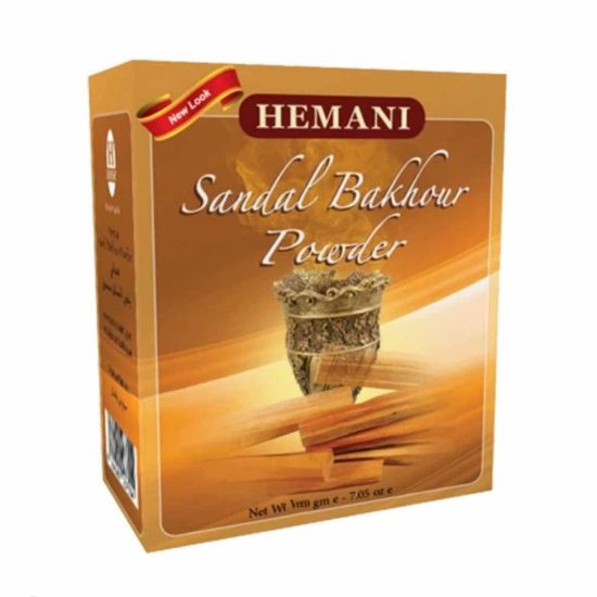 Hemani Sandal Bakhour Aroma-therapic Powder Warm and Comforting Fragrance  Made Specially for Burning with A Lit Charcoal Sandalwood and other Aromatic Herbs and Spices - 200 g