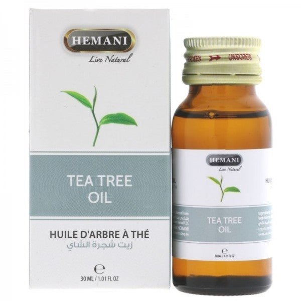 Hemani Tea Tree Herbal Oil 30ml Antibacterial, Antiseptic, Antifungal  Helps Maintain Healthy Skin for Face and Body Store in A Cool & Dry Place