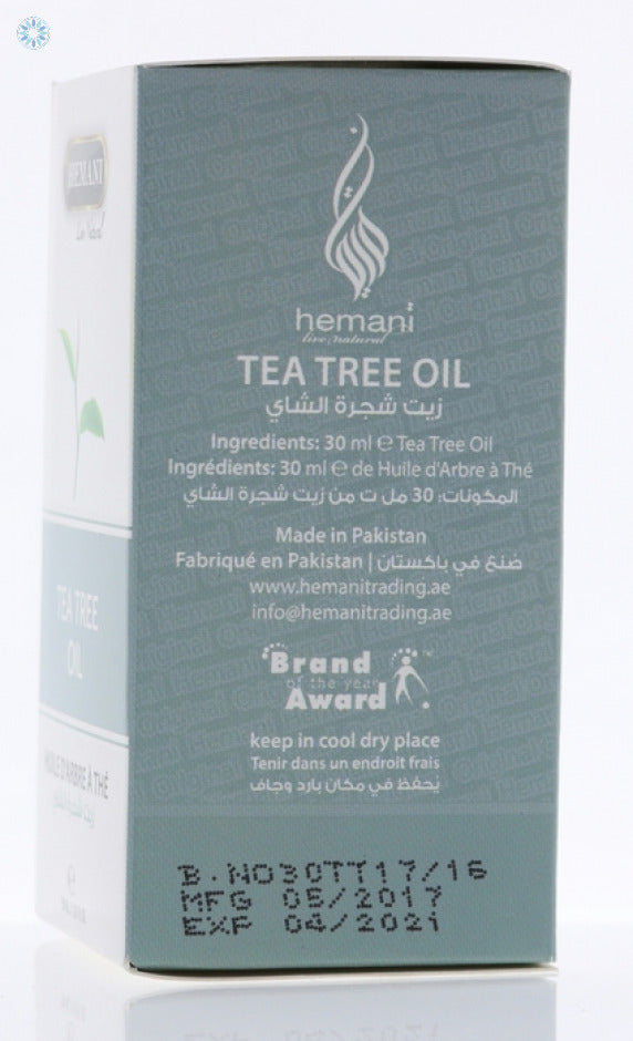 Hemani Tea Tree Herbal Oil 30ml Antibacterial, Antiseptic, Antifungal  Helps Maintain Healthy Skin for Face and Body Store in A Cool & Dry Place