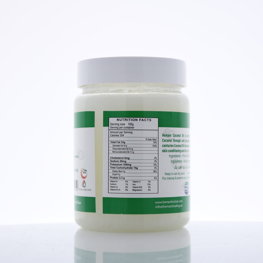 Hemani Extra Virgin Coconut Oil - Composed of Group of Unique Fat Molecules - Useful to Heal, Protect & Beautify Your Skin  - Can Be Topically Applied and Taken Orally  - 475 ml