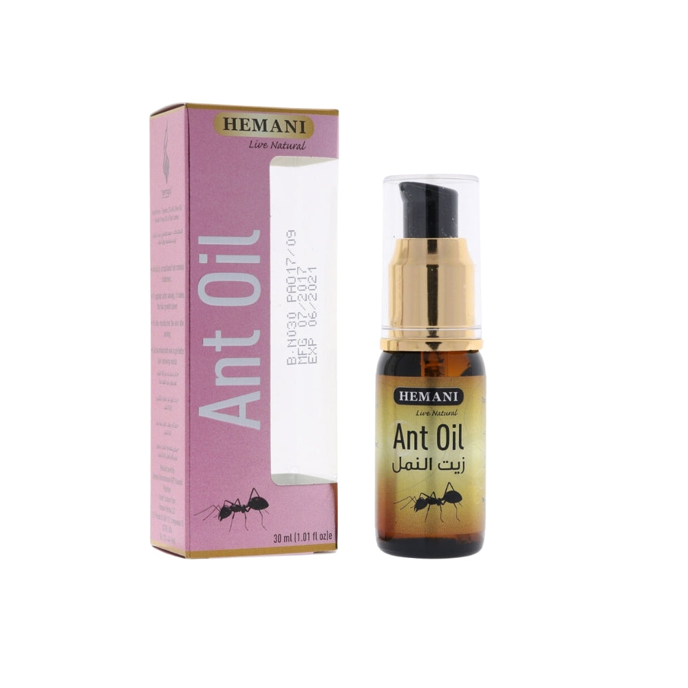 Hemani Ant Oil Hair Remover 30mL Traditional Hair Reducing Oil Permanent Solution to Unwanted Hair Store in A Cool & Dry Place