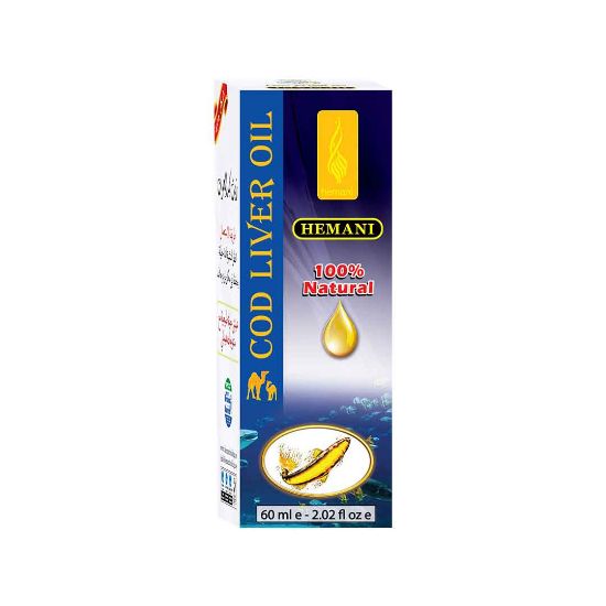 Hemani Herbal Oil Cod Liver Oil 100 % Natural - Dietary Supplements - 60ml