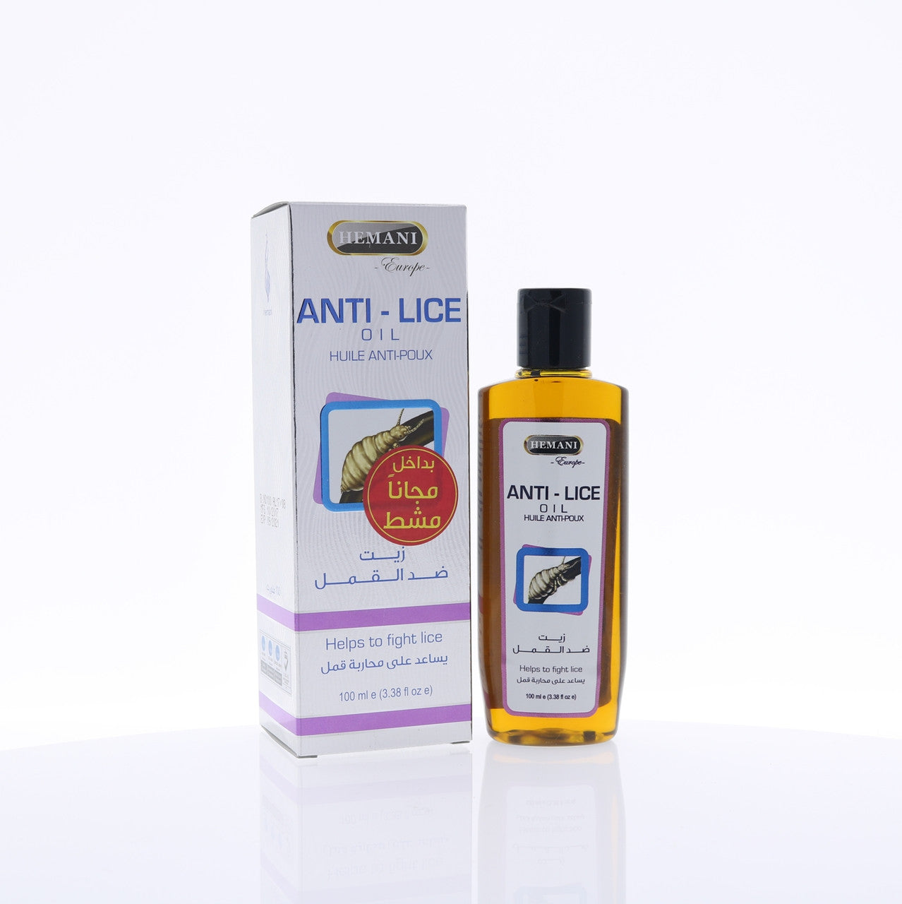 Hemani Anti Lice Hair Oil 100ml Gives A Moisturizing and Soothing Effect Increasing The Smoothness of The Scalp Recommended for School Going KidsStore in A Cool & Dry Place