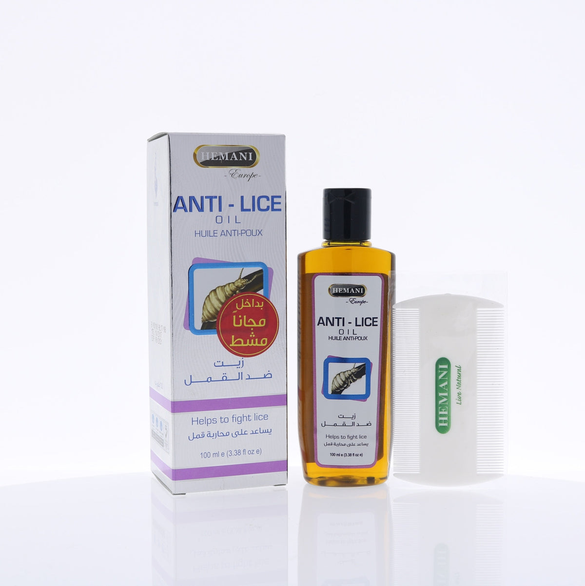 Hemani Anti Lice Hair Oil 100ml Gives A Moisturizing and Soothing Effect Increasing The Smoothness of The Scalp Recommended for School Going KidsStore in A Cool & Dry Place