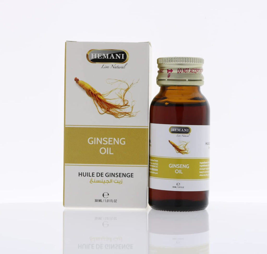 Hemani Ginseng Herbal Oil 30ml  Strong Immunity Increasing Strength & Stamina  Provides The Body With Energy Helpful Against Cold & Cough