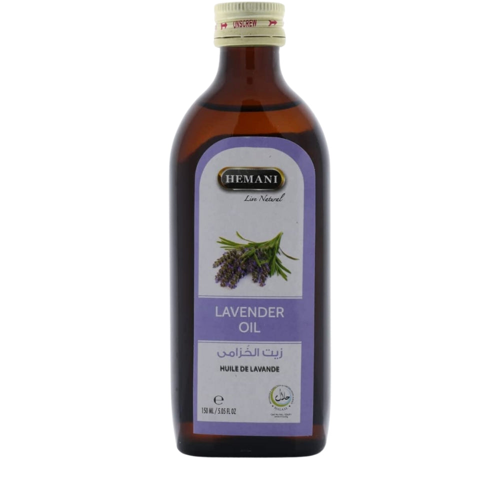 Hemani Lavender Oil 100% Pure & Natural - Helps in Distressing and Promotes Sleep- Essential Oils for Soothing Massage  - 150mL