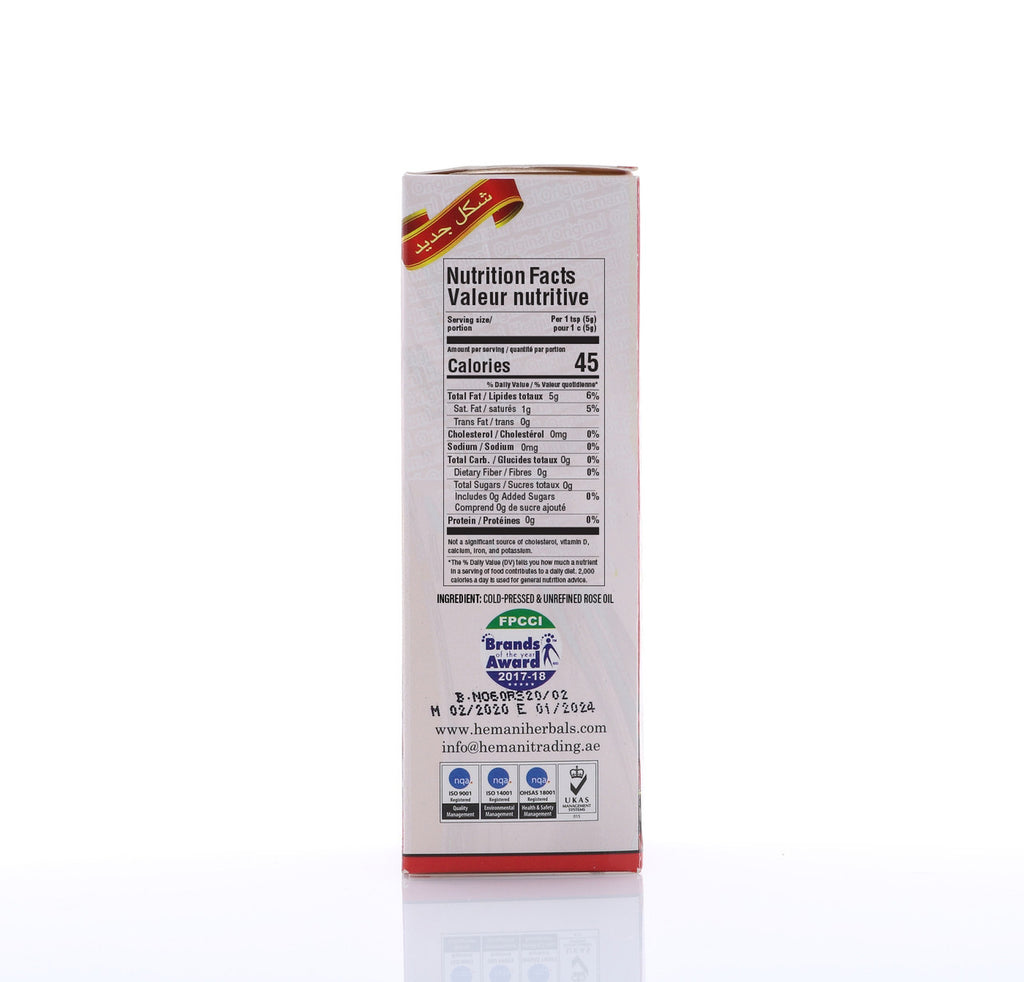 Hemani Rose Oil 60mL Fighting Depression By Boosting Confidence Antiseptic Properties Helpful in Protection Against Virus Can Be Topically Applied and Taken Orally