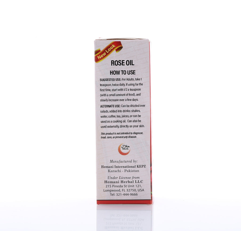 Hemani Rose Oil 60mL Fighting Depression By Boosting Confidence Antiseptic Properties Helpful in Protection Against Virus Can Be Topically Applied and Taken Orally