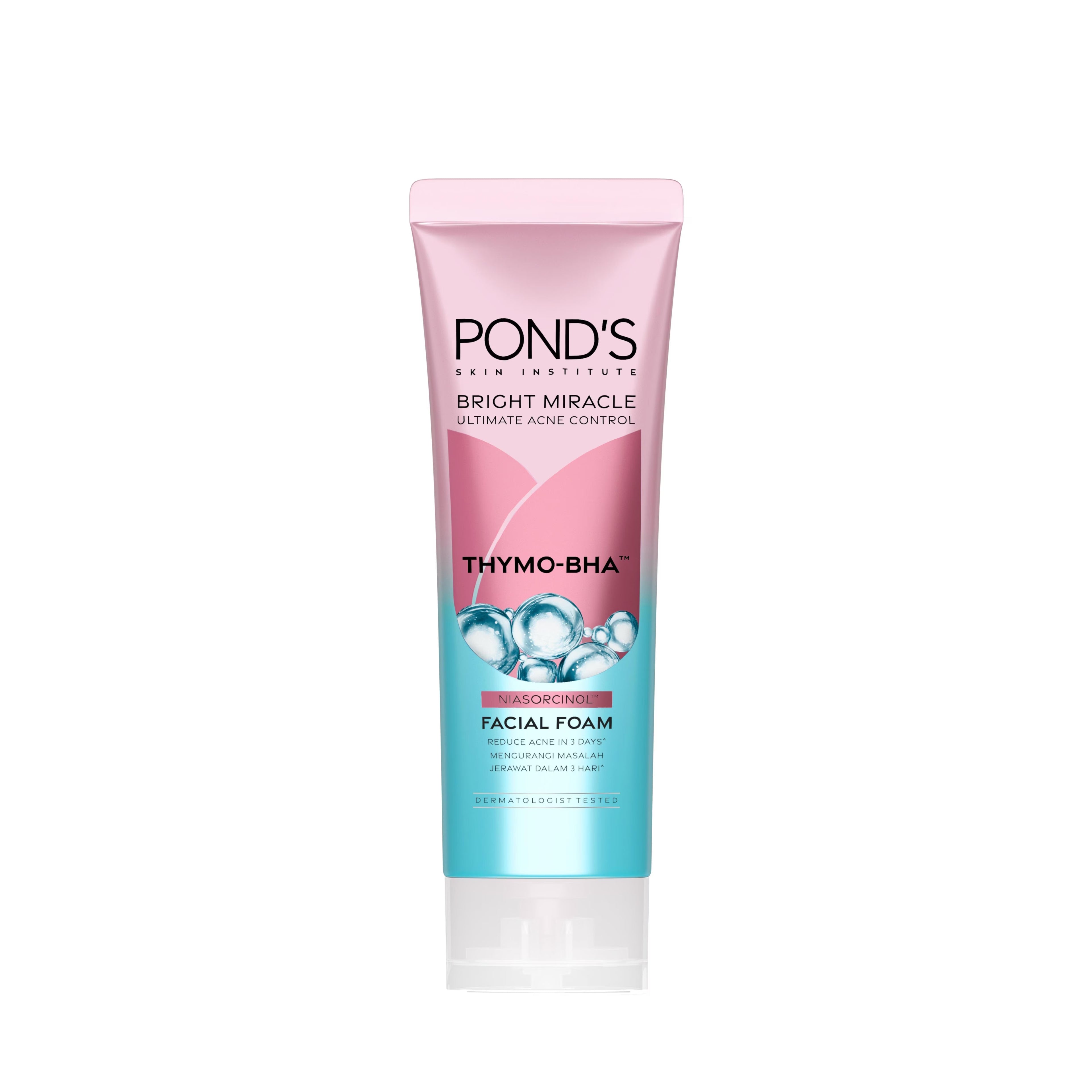 Pond's Bright Miracle Ultimate Acne Control Facial Foam - With Thymo-BHA & Niasorcinol - Reduce Acne in 3 Days - 100 g