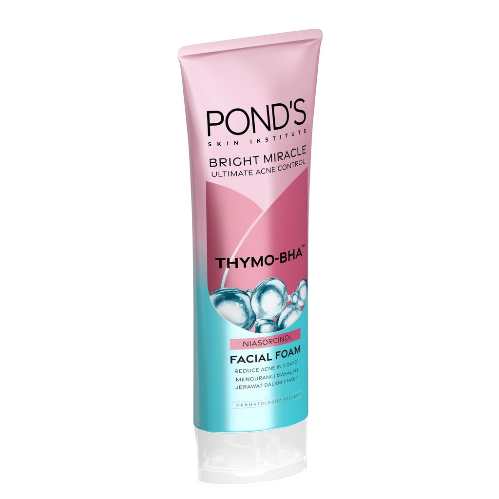Pond's Bright Miracle Ultimate Acne Control Facial Foam - With Thymo-BHA & Niasorcinol - Reduce Acne in 3 Days - 100 g