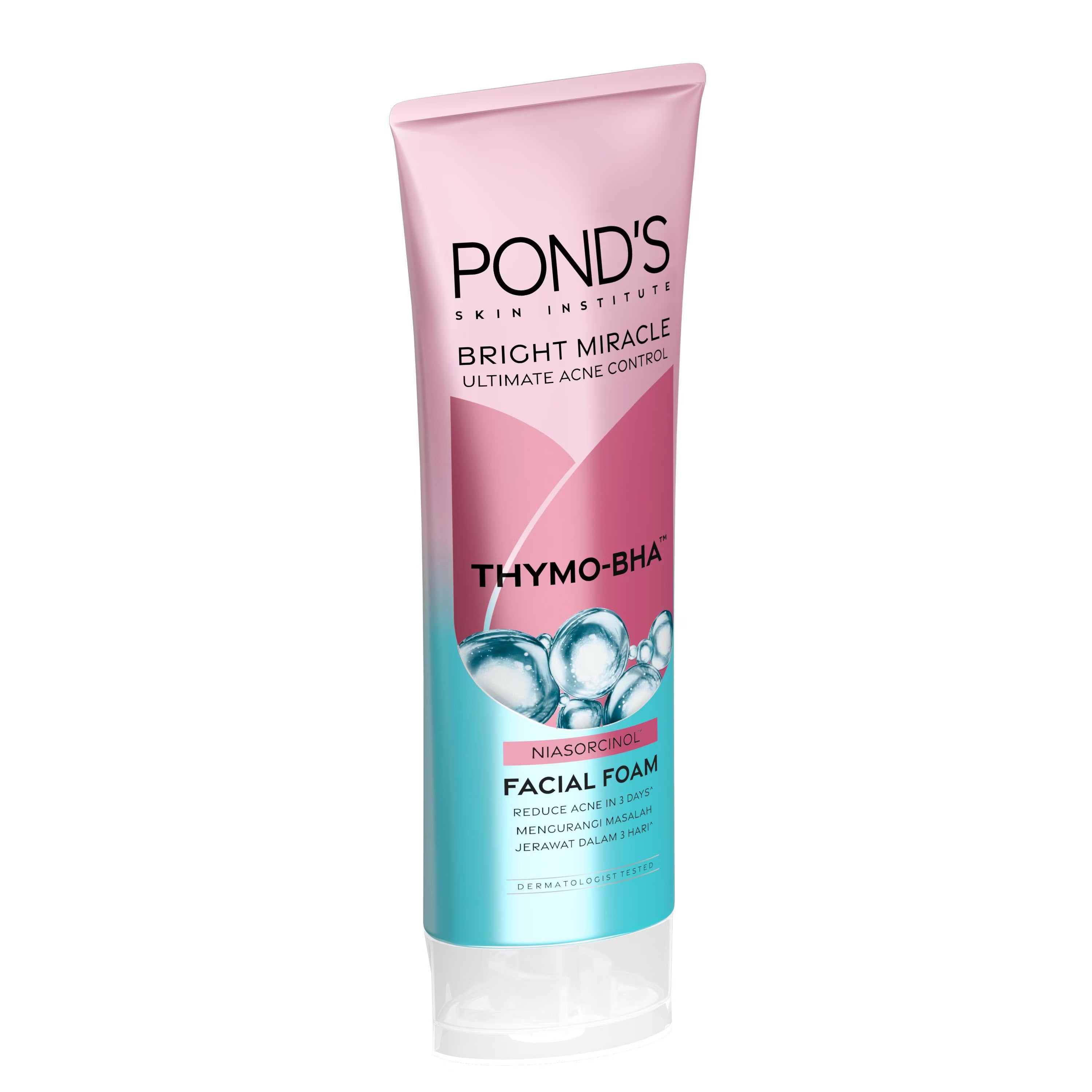 Pond's Bright Miracle Ultimate Acne Control Facial Foam - With Thymo-BHA & Niasorcinol - Reduce Acne in 3 Days - 100 g