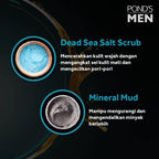 Pond's Men Lightning Oil Clear Icy Scrub  - All Day Bright & Fresh - Fresh Icy Scrub Wash - 100 g
