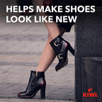 Kiwi Instant Shoe Polish - Black Leather - Easy To Use Liquid Wax Polish - Making It Look Fresher For Long - 75 ml