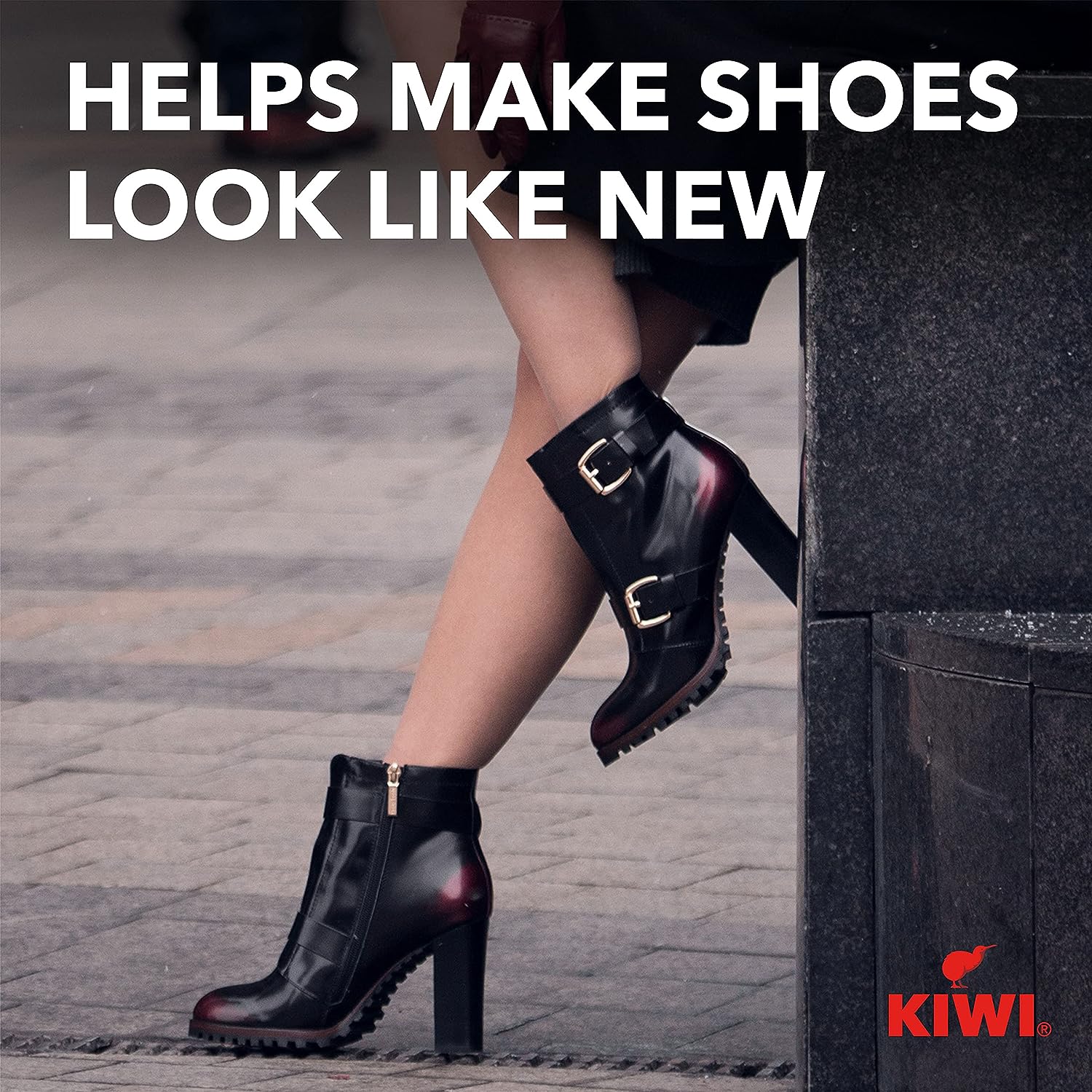 Kiwi Instant Shoe Polish - Black Leather - Easy To Use Liquid Wax Polish - Making It Look Fresher For Long - 75 ml