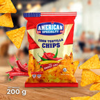 American Specialty Corn Tortilla Chips Thai Sweet Chili  - Zero Cholesterol and Zero Transfat - Suitable for Snacks and Desserts - 200g