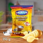 American Specialty Potato Chips Salt - Zero Cholesterol and Zero Transfat - Suitable for Snacks and Desserts - 170 grams