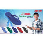 Ajanta Hawai - EVA (Ethylene Vinyl Acetate) Rubber Slippers - Acupressure - Specially Designed To Increase Blood Flow Into Your Body - For Men & Women- Size (7 - US Men's) - Green