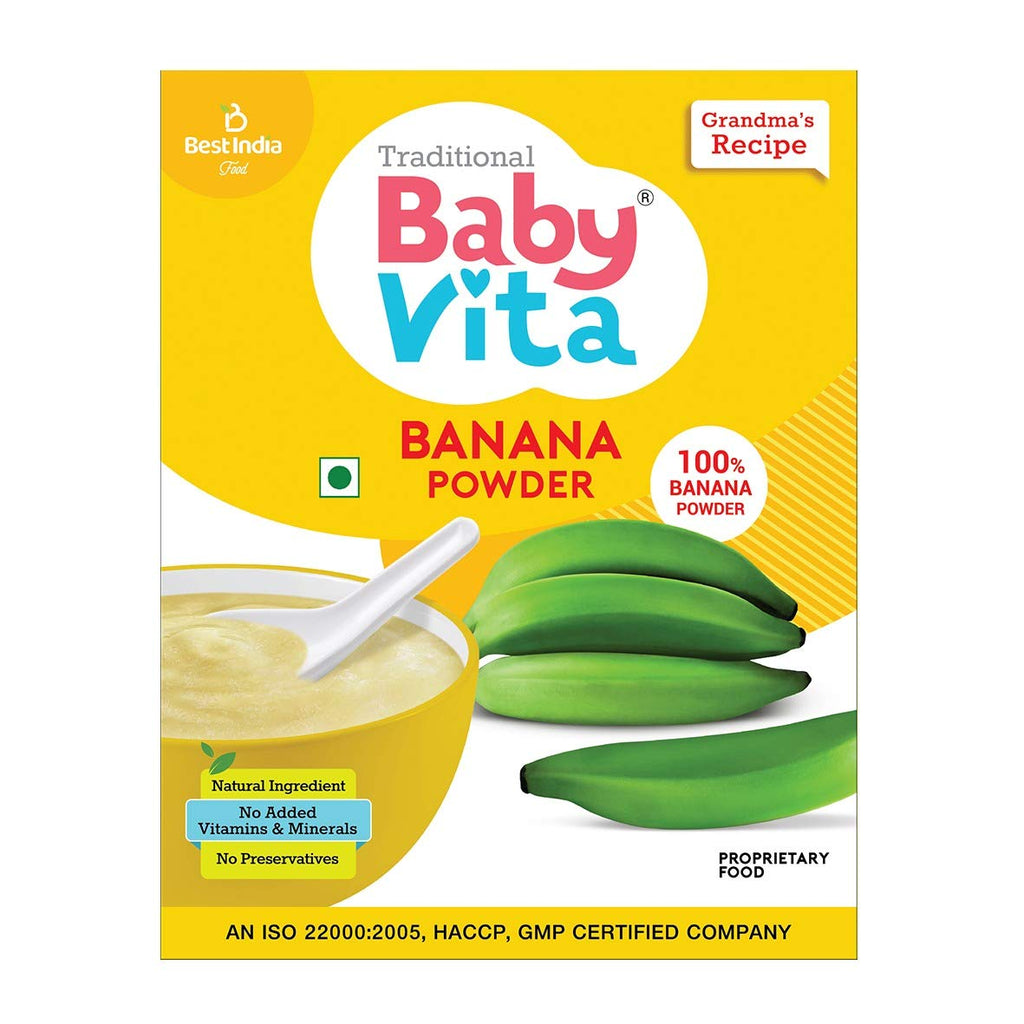 BabyVita Kerala Banana Powder- It offering a balanced and nutritious addition to a child's diet. - Organically Grown - 300 Grams
