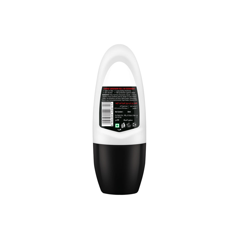 Karis Premium Underarm Roll-On Deodorant - All Day Fresh Charge 3 in 1 Action - Alcohol Free and Provides 48 Hours of Odour Protection - 50 ml