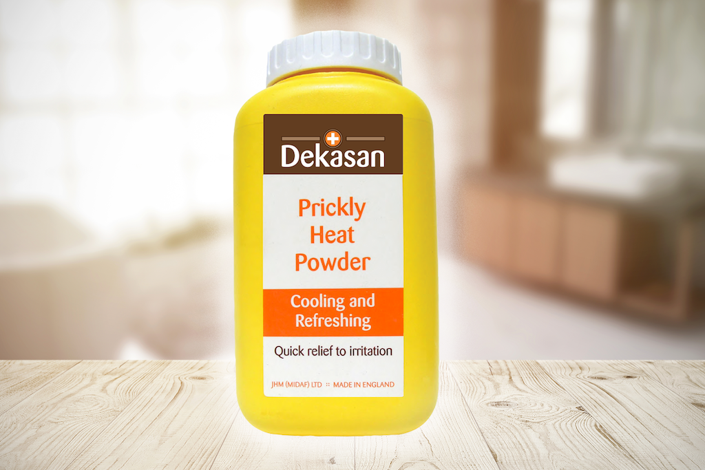 Dekasan Prickly Heat Powder | Cooling and Refeshing | Absorbing Body Dusting Powder During Summers - 100g