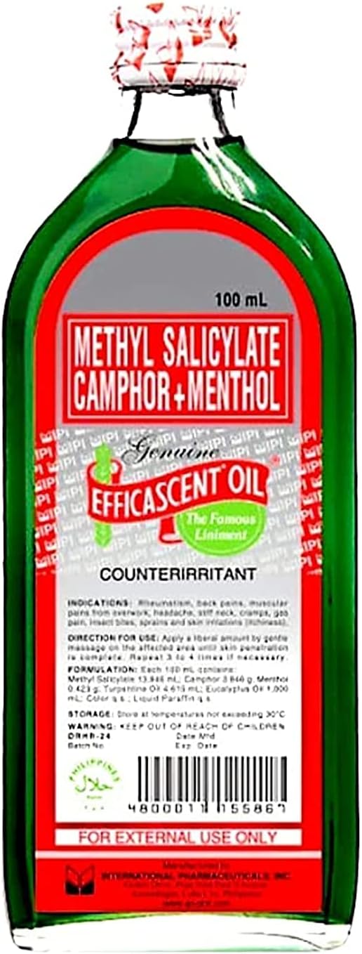 Efficascent Oil Methyl salicylate -Methyl Salicylate Content-Pain Relief
