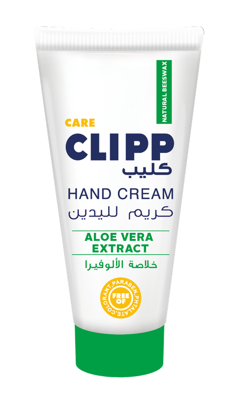 Clipp Hand Cream Aloe Vera Extract Free of Colorant, Paraben & Phtalate Natural Beeswax Nourishes Skin On The Hands And Provides Protection 75ml