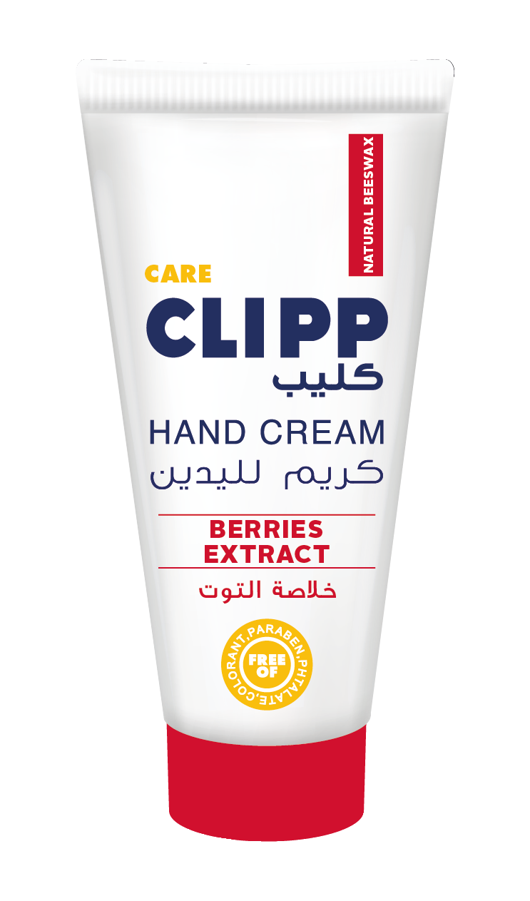 Clipp Hand Cream Berries Extract  Free of Colorant,Paraben & Phtalate   Natural Beeswax to nourish the skin on the hands and provide it with the protection it needs.   75 ml
