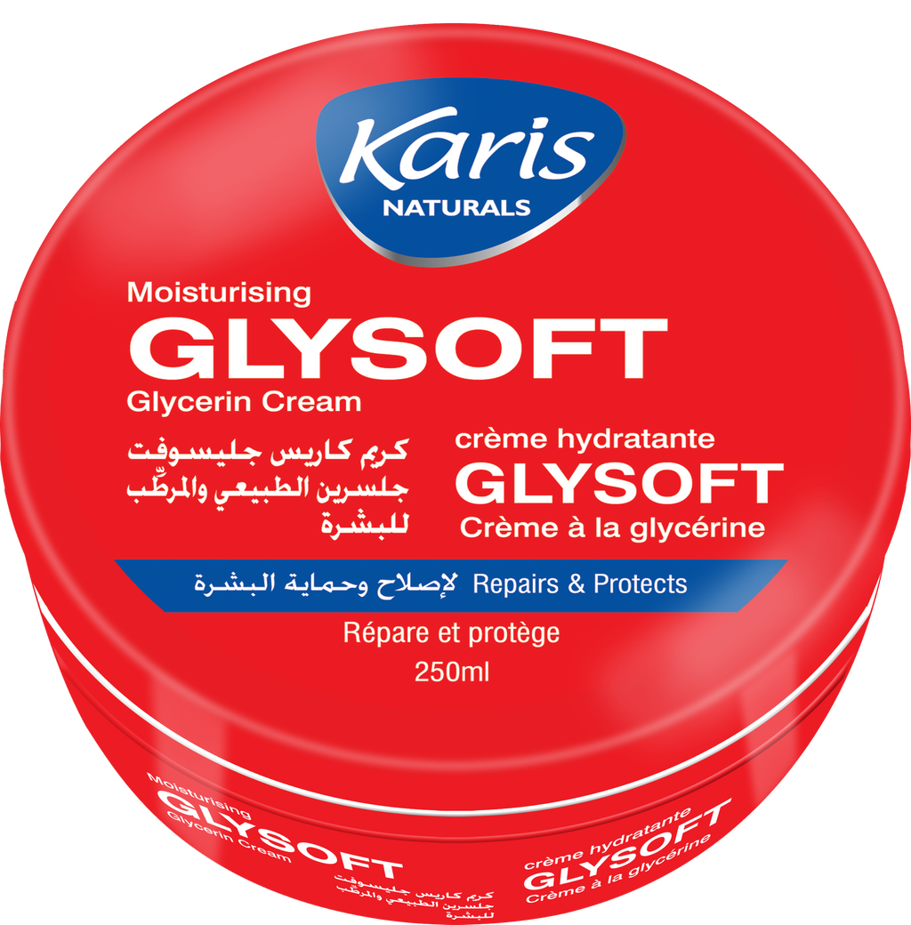 Karis Naturals Moisturising Glysoft - Glycerin Cream - Moisturizes the Deepest Driest Layers of Skin - Repairing Cracks and Protects Them for Long Hours- 250 ml