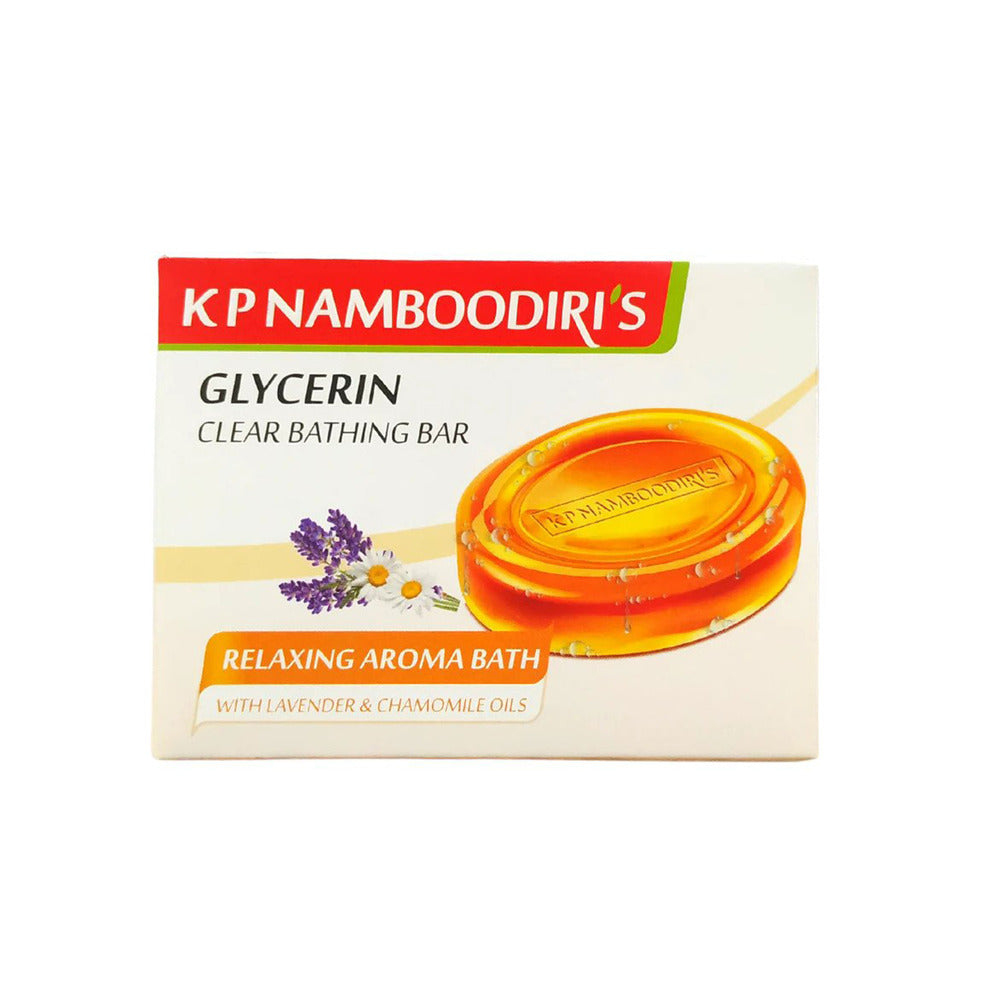 K P Namboodiri's Glycerin Clear Bathing Bar Relaxing Aroma Bath  With Lavender & Chamomile Oils  - 75 gms