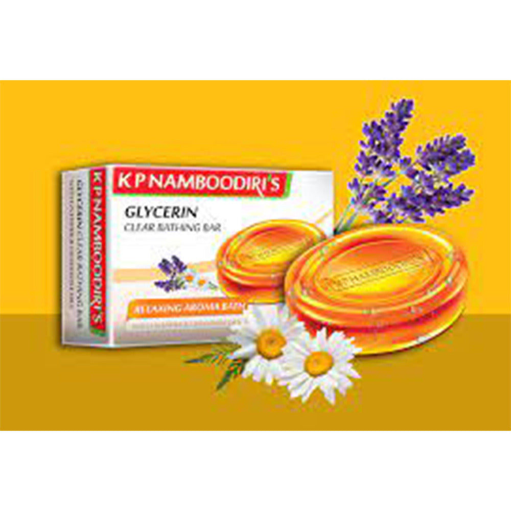 K P Namboodiri's Glycerin Clear Bathing Bar Relaxing Aroma Bath  With Lavender & Chamomile Oils  - 75 gms