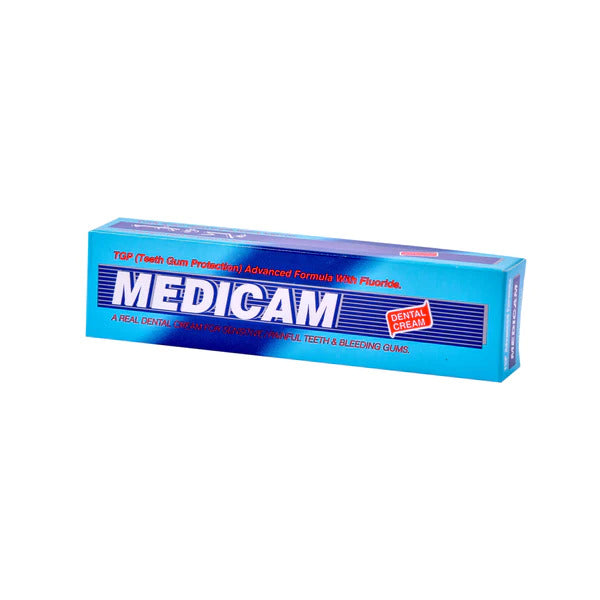 Medicam Dental Cream - Teeth Gum Protection Advanced Formula With Fluoride - Cream For Sensitive / Painful Teeth & Bleeding Gums- 100 Grams