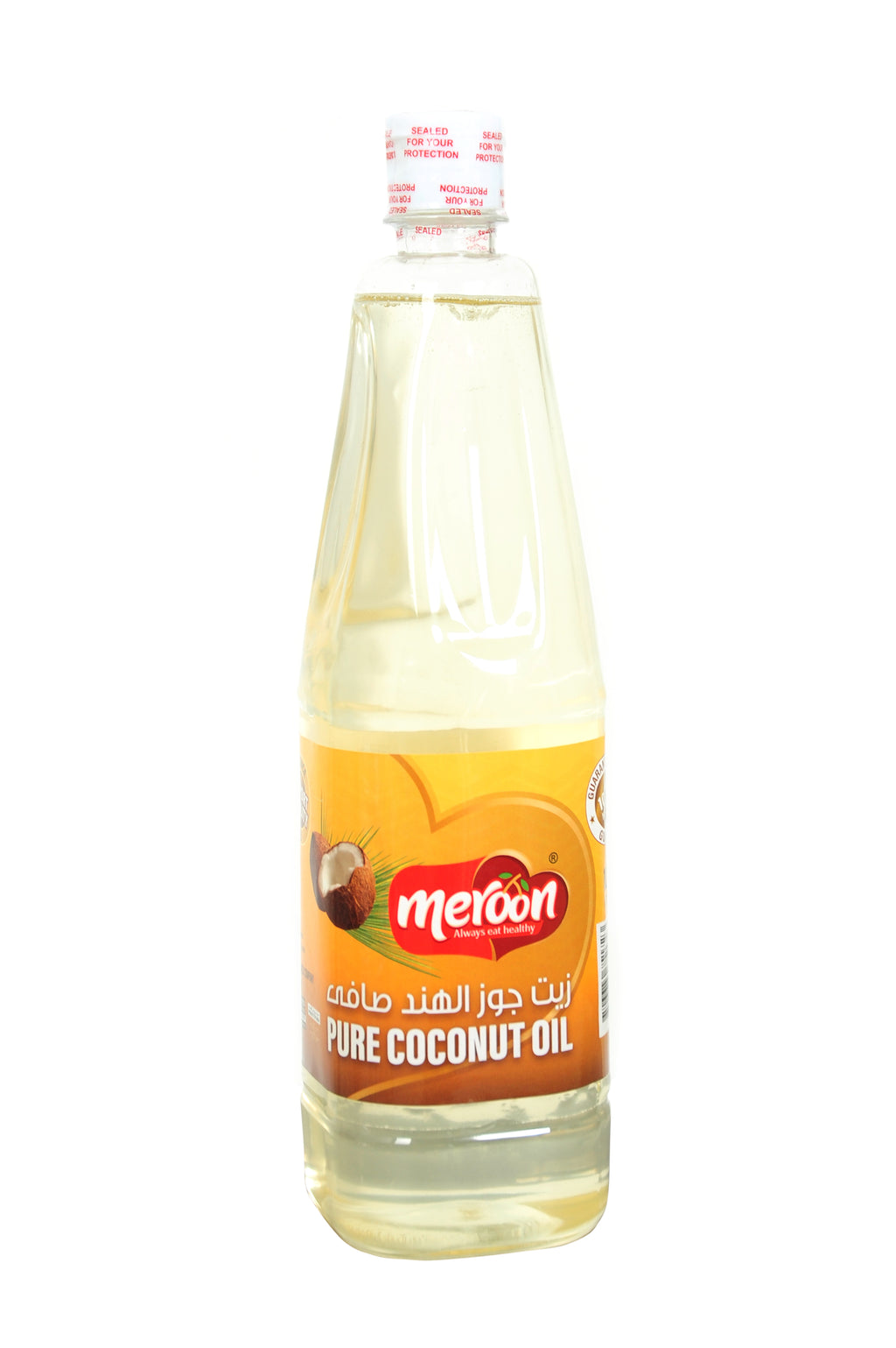 Meroon Pure Coconut Oil - Suitable for Cooking, Promotes Hair Health & Skin Moisturization - with Antimicrobial Properties & Rich in Antioxidants - 1 Liter