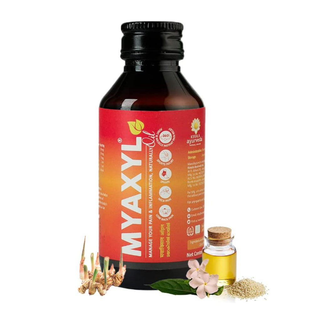 Kerala Ayurveda Myaxyl Oil Manage your Pain & Inflammation Naturally | Muscle Strengthening | Lower Back & Neck Pain Relief, Sports Injury, Sprain 60 ml
