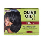 ORS Organic Root Stimulator - Olive Oil No-Lye Hair Relaxer - Normal - w/ Relaxer Base/Activator, Conditioner, Replenishing Pak, Aloe Shampoo, Wrap/Set Mousse & Hair Lotion - 1 Complete Application