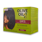 ORS Organic Root Stimulator - Olive Oil No-Lye Hair Relaxer - Normal - w/ Relaxer Base/Activator, Conditioner, Replenishing Pak, Aloe Shampoo, Wrap/Set Mousse & Hair Lotion - 1 Complete Application